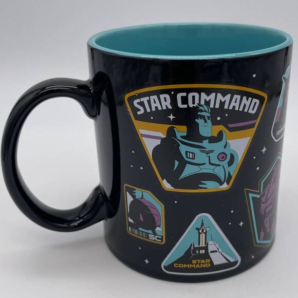 Disney Pixar Lightyear Badges Ceramic Mug | Large 20-Ounce Coffee Cup - Picture 1 of 5
